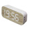 Bluetooth Speaker Alarm Clock Digital Clock with Bluetooth Speaker Mirror Digital Display Alarm Clock compatible Bedroom Office White 1
