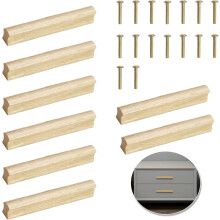 Wooden handles compatible kitchen cabinets, wooden furniture, hole spacing 128mm