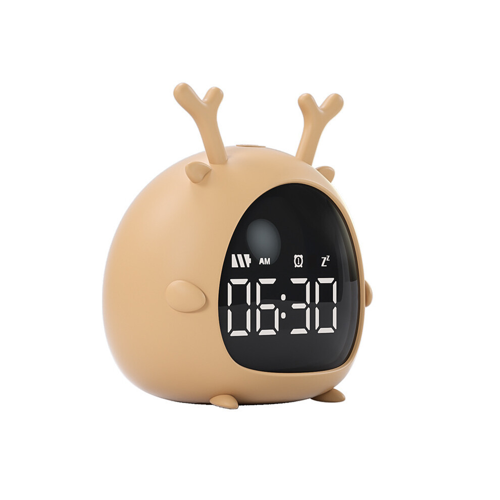 Brown-Creative Intelligent Student Alarm Clock Rechargeable