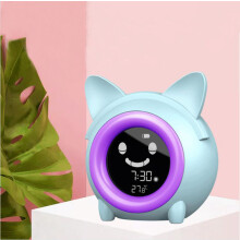 (Arctic Blue) MID Children's educational alarm clock in the morning