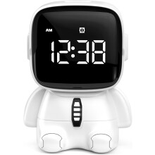 Digital Alarm Clock compatible Kids, Morning Alarm Clock with 2 Alarms/12/24 Hours/Snooze/Timer, 5 Alarm Music, Adjustable Sound, USB Port