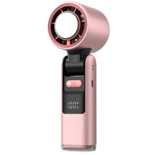 Portable Handheld Cooling Ice Fan, 100 Speed Adjustable Mini Turbo Fan, 4000mAh USB Rechargeable Battery, LED Display, 3-in-1 Foldable for Travel