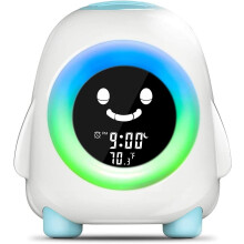 Alarm clock compatible children, light alarm clock 5 colors 5 sounds night L