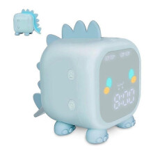 Digital Alarm Clock compatible Kids Dinosaur Clock Children's Sleep Trainer Wake-up Light Night Light Blue_Blue