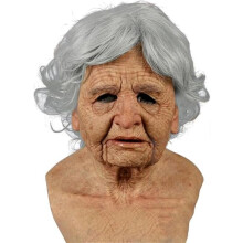 Black Friday Halloween-Maske: Realistische Greise-Maske, gruselige Latexmaske, gruselige Faltenmaske, Halloween-Cosplay-Kostümmaske, Party-Requisiten