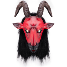Horror bull head horse head animal mask headdress horns demon hell messenger cosplay trick