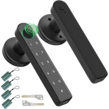 2025 Latest Model Fingerprint Door Knob Biometric Door Lock with Code Keyless Entry Door Handle compatible Bedroom Home Hotel Office Apartment Blue
