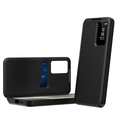 Samsung S25 Smart View case Black_Black/Black