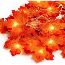 Autumn Garland, Autumn Decoration, 20 String Lights (3M), Autumn Leaves_Surprise Gift