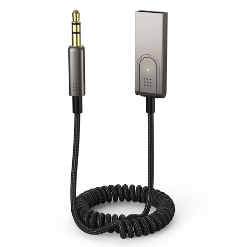 INF Bluetooth Aux Cable compatible Car/Aux Bluetooth Adapter compatible Car_Gray