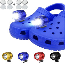 Pcs 3 Modes LED Flashlight Camping Accessories 145 Hours Long Lasting Light Waterproof Shoe Decoration Croc Headlamp_Blue