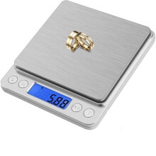 Digital scale / Kitchen scale 0.01g-500g_Silver/Silver
