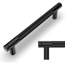 10 pcs Black Kitchen Handles 128mm Furniture Handles with Screws, compatible Desks, Drawers, Cabinets, Wardrobes UK0040