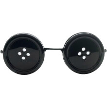 Runde Brille mit Knopfverschluss, falsche Augen, Cosplay-Halloween-Accessoires_B