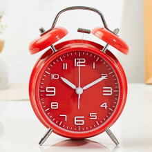 Grow Up Alarm Clock, Teach Kids to Plan Their Time Wisely, Iron Desk Decoration, 11.4 Inch Wall Clock Color: Red