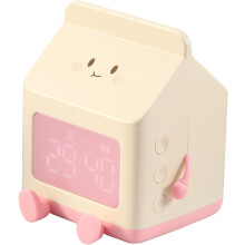 Cute alarm clock compatible kids, cute digital clock, cute milk carton shaped clock compatible kids