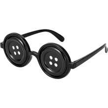 Runde Brille mit Knopfverschluss, falsche Augen, Cosplay-Halloween-Accessoires_A