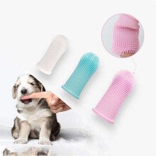 4er-Pack Hundezahnbürste, Fingerzahnbürste für Haustiere, Zahnreinigung, mehrfarbig