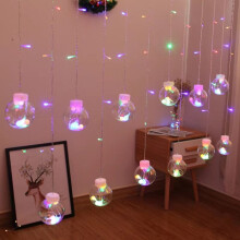 Curtain garland with string lights, 3.5 meters long