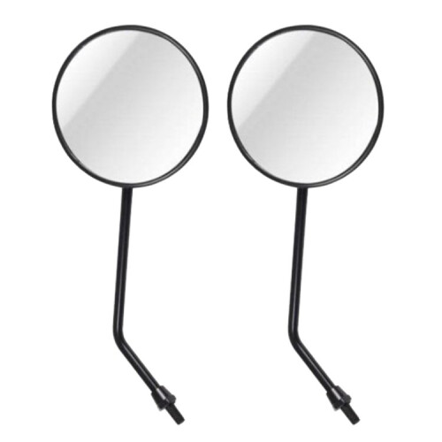 2-Pack - Motorcycle Rearview Mirror / Side Mirror_Black/Black