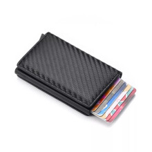 Carbon RFID - NFC Protection Wallet Card Holder 6pcs Cards Black_Black/one size