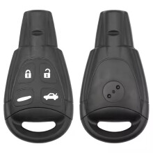 Key shell/Alarm box with 4 buttons compatible Saab 9-3 & 9-5 Black_Black/Black