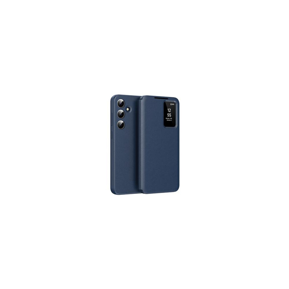 Samsung Galaxy S25 Smart Clear View Flip Cover With Card Slot..._Blue/ Blue 6902344773982
