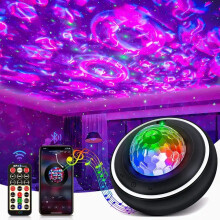 Sternenprojektor mit LED-Akku – Galaxy Sternenprojektor – 2,5 Std. Schwarz/Wiederaufladbar – 2,5 Std. Spielzeit
