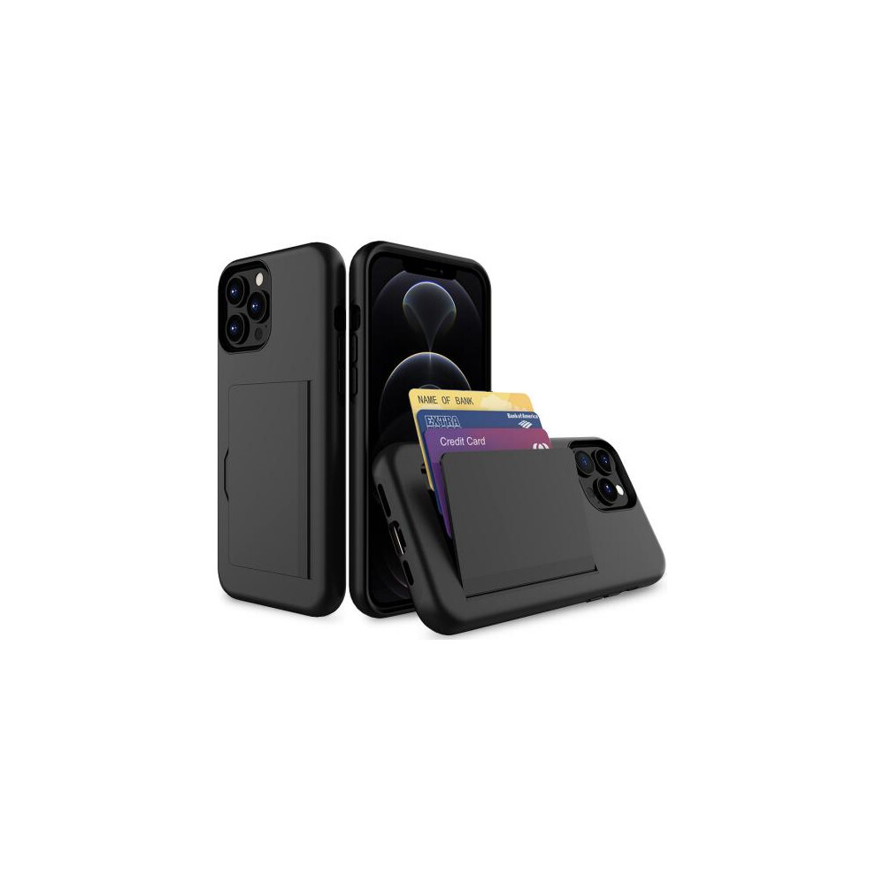 Iphone Compatible 13 Case With Card Slot Protective_black/ Black 6902344769329