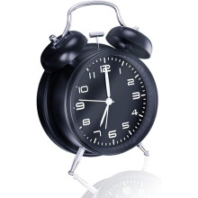 Double alarm clock with night light silent retro
