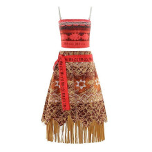 Princess Vaiana Cosplay compatible Girls Halloween Masquerade Carnival Party Costume Only dresses Only dresses_Only dresses/160