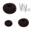 Hair Donut Bun Maker Set Coffee Color 3-Piece 1
