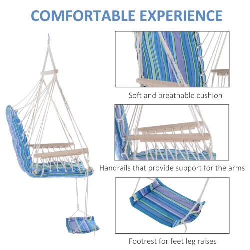 Hanging Rope Chair with Soft Padded Seat 1