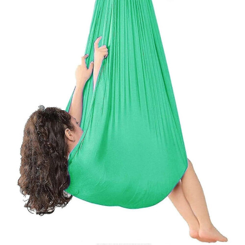 (Lake Green) Fauteuil suspendu sensoriel, hamac de yoga réglable