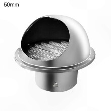 (50mm) Stainless Steel 50-200mm Weatherproof Air Vent, Corrosion-Resistant Wall Grill with Lock & Mesh