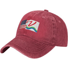 Vermillion Sør-Dakota Flagg Baseball Cap Unisex Justerbar