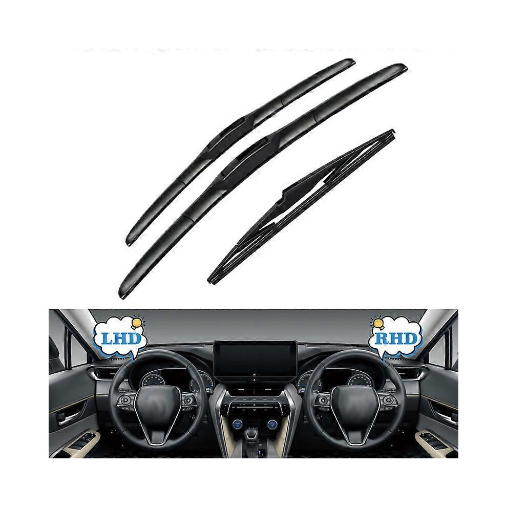 (Front Rear, Rhd) Toyota Rav4 Xa50 2019-2023 Front Rear Wiper Blades Refill Brushes 5996097225837