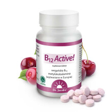 Dr Jacobs Dr. Jacob's B12 ACTIVE metylokobalamina methylcobalamin VEGAN 120x tbas