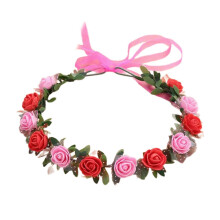 (pink red) Blumenkranz für Damen zur Hochzeit