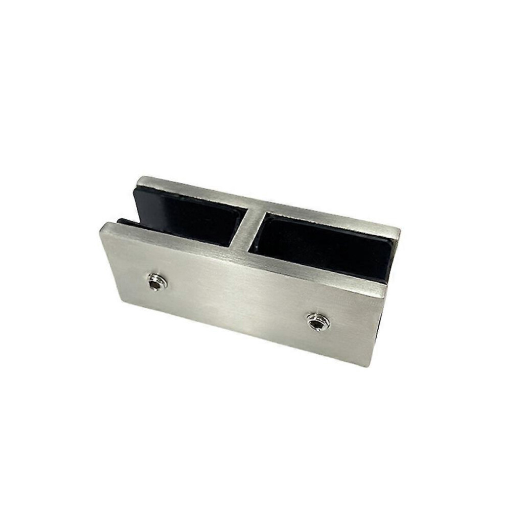 (Silver, 180 Degree) Thickened 304 Stainless Steel Shower Glass Fixing Clip Corner Bracket 5996097225417