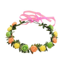 (yellow orange green) Blumenkranz für Damen zur Hochzeit