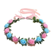 (pink blue) Blumenkranz für Damen zur Hochzeit