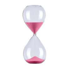 (Pink, 30 Minutes) 5/30/60 Min Round Sand Timer Glass Hourglass Novelty Time Management Tool