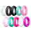 Silicone Wedding Rings for Women Thin Stackable 10-Pack 1