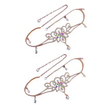 Cinto feminino com corrente e strass para a cintura