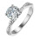 YUEHAO Gold-Silver Wedding Ring with White Rhinestones Size 1