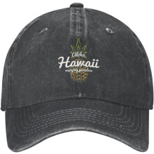 Pineapple Hawaii Denim Baseballkasket – Justerbar Unisex