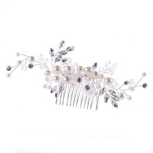 Pettine per capelli da sposa in cristallo argentato (confezione da 1)
