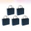 5er-Pack blaue Papiertüten mit Henkeln 1