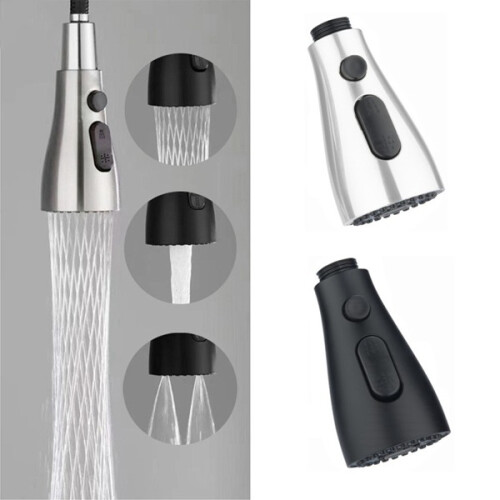  Pull Out Spray Shower Head  Universal Faucet Head Aerator,Black 2